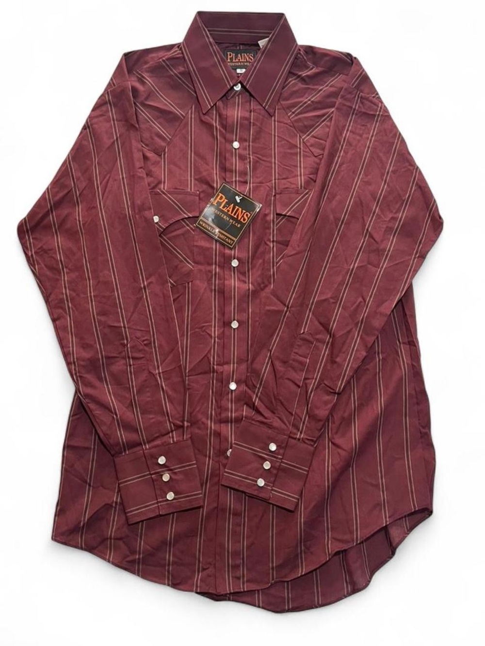 Mens Plains Vintage Pearl Snap Western Shirt size Small NWTs